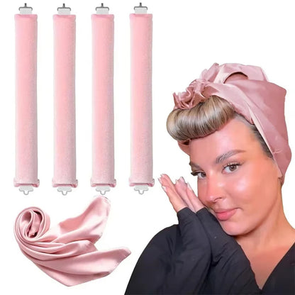 5-Piece Heatless Satin Hair Curling Set